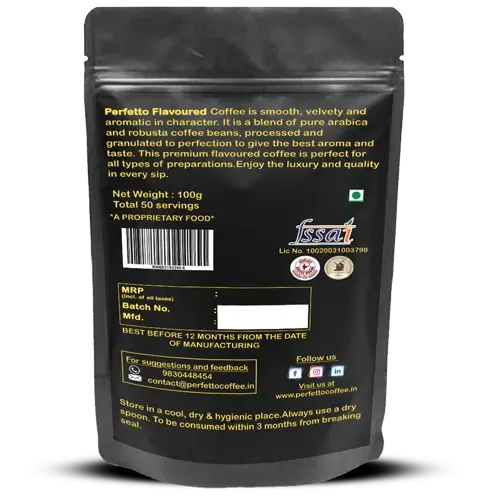 Perfetto Almond Flavoured Coffee Pouch