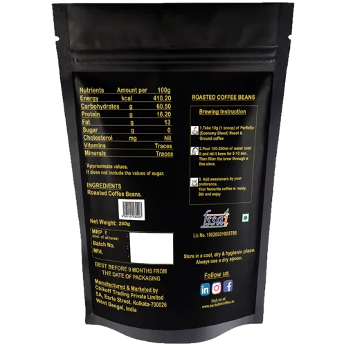 Economy Blend | Roast & Ground | Filter Coffee Pouch